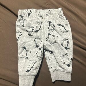 Gray carters penguin sweatpants 3 months.